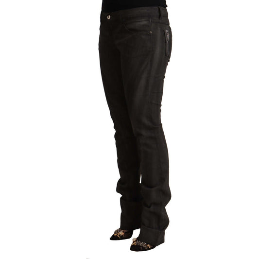 Costume National Black Cotton Mid Waist Skinny Pants PAN70735 - 26