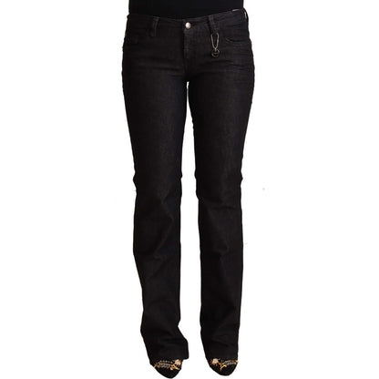 Costume National Black Cotton Low Waist Skinny Jeans