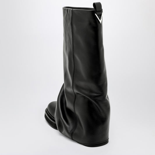 The Attico Combat Robin black leather boot
