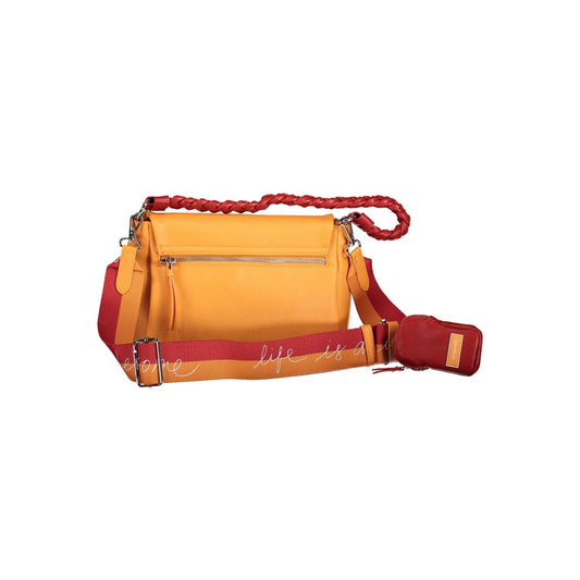 Desigual Chic Orange Shoulder Bag with Contrasting Details DE2472461-FBB-79