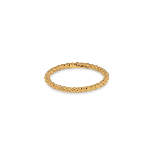 24KAE JEWELS JEWELRY Mod. 12423Y/60 gold twisted ring