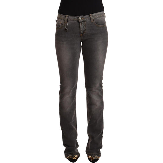 Costume National Gray Washed Low Waist Straight Denim Jeans PAN72219 - 28