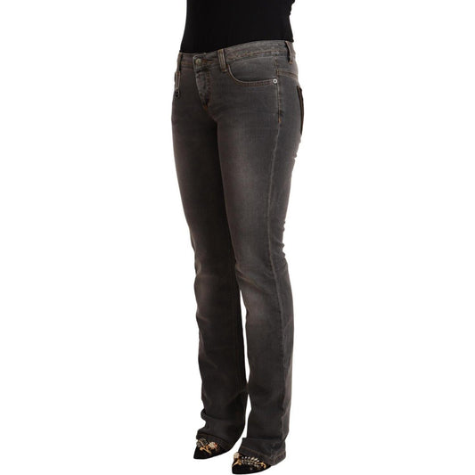 Costume National Gray Washed Low Waist Straight Denim Jeans PAN72219 - 28