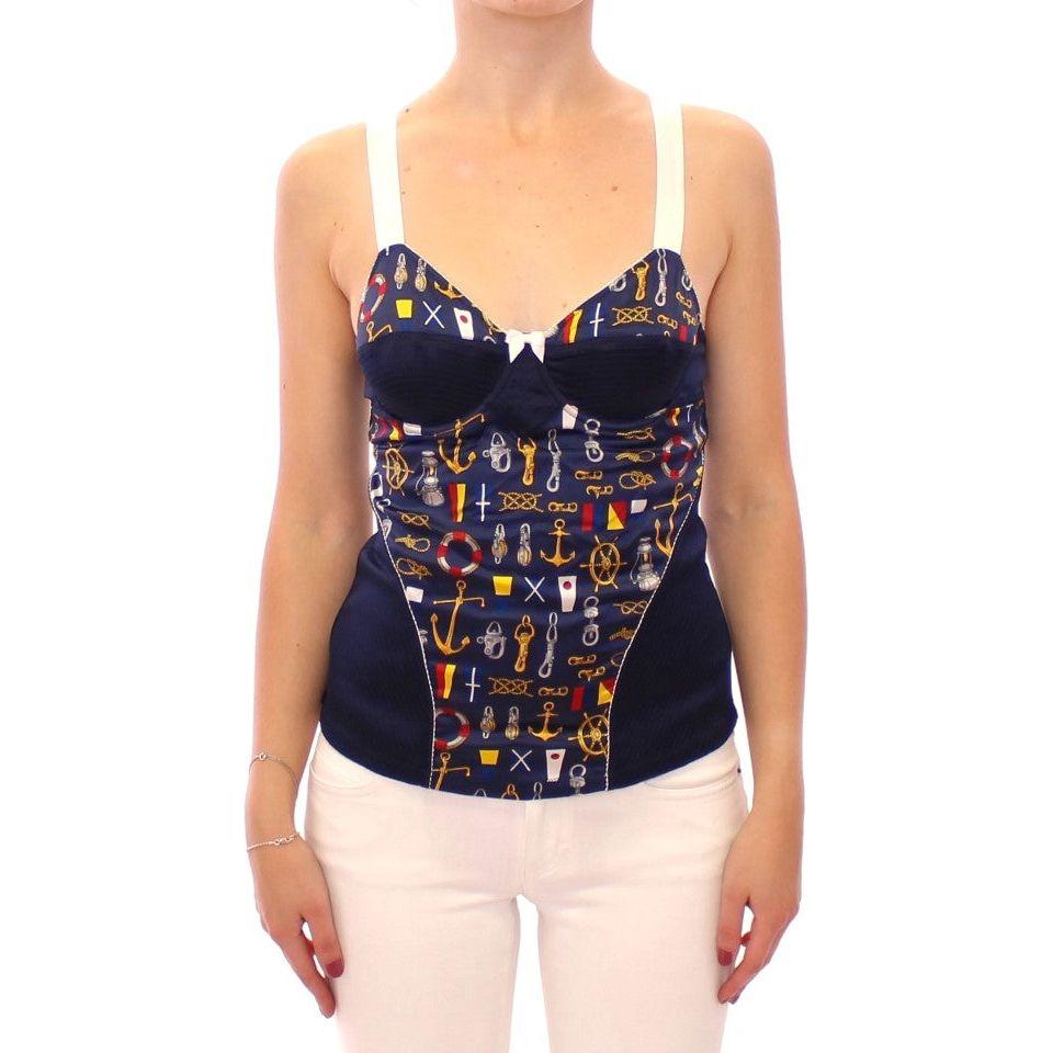 Dolce & Gabbana Blue Sailor Motive Tank Top MOM11632-1