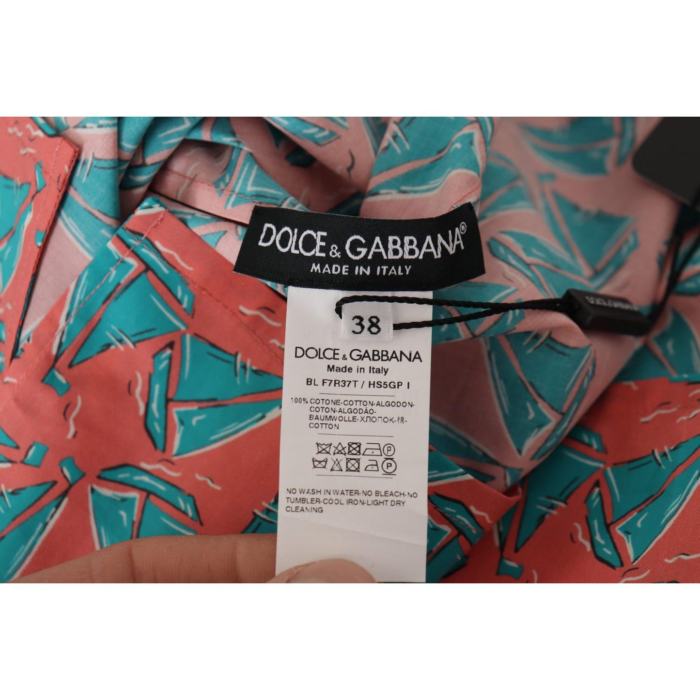 Dolce & Gabbana Pink Sail Boat Print Cotton T-shirt TSH7831- 38