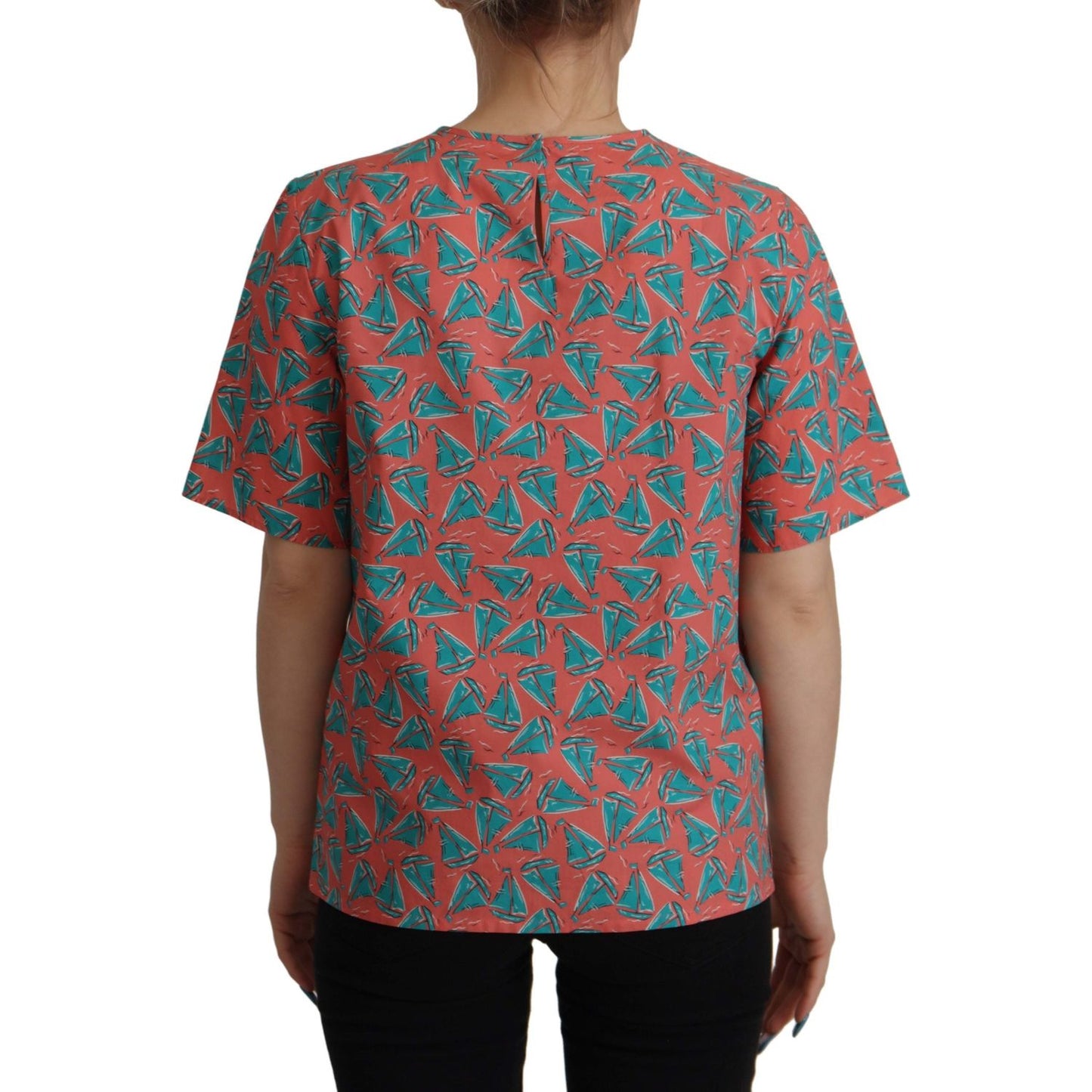 Dolce & Gabbana Pink Sail Boat Print Cotton T-shirt TSH7831- 38