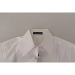 Dolce & Gabbana White Sleeveless Tuxedo Formal Blouse Top TSH7856- 44