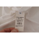 Dolce & Gabbana White Sleeveless Tuxedo Formal Blouse Top TSH7856- 44