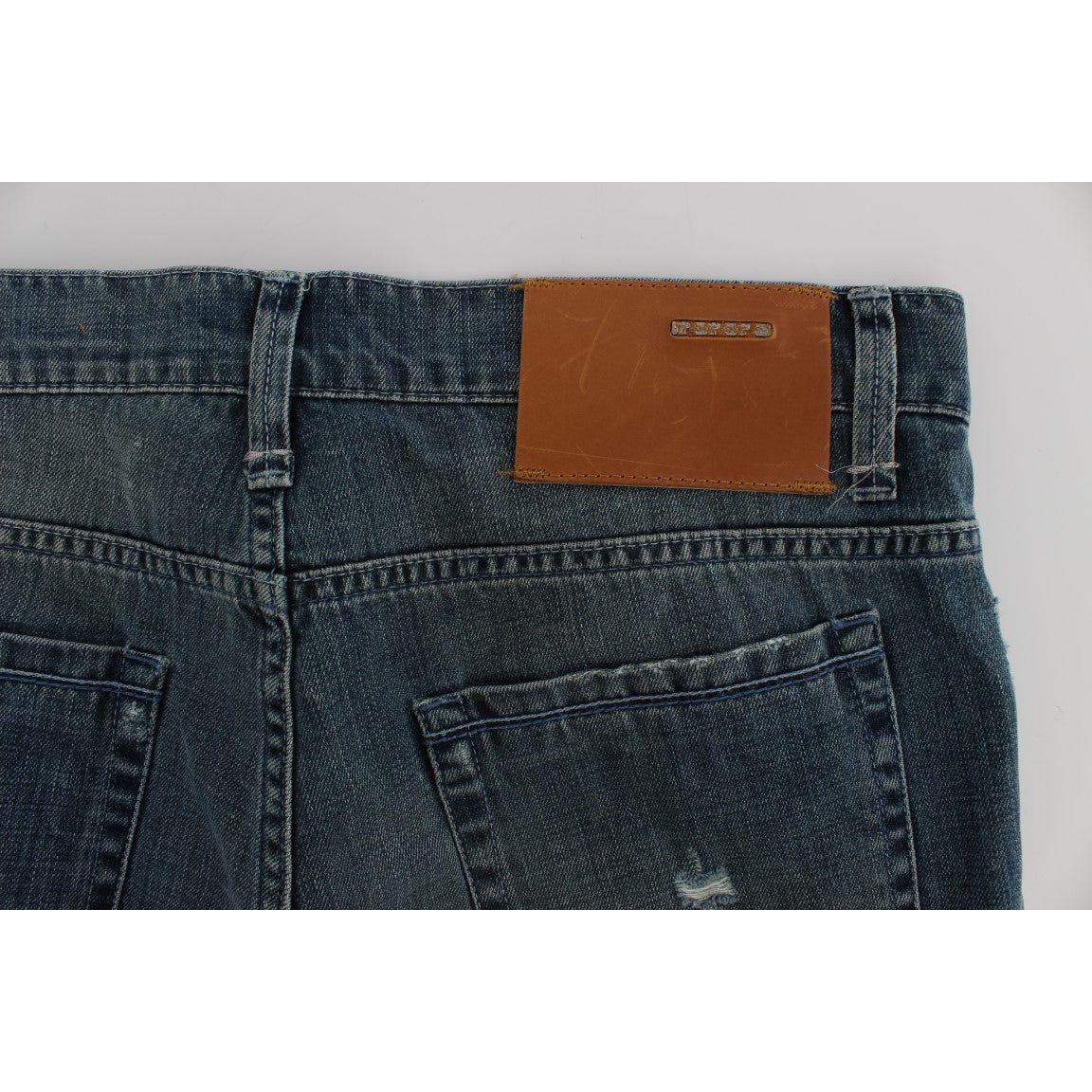 Acht Blue Wash Cotton Denim Regular Fit Jeans