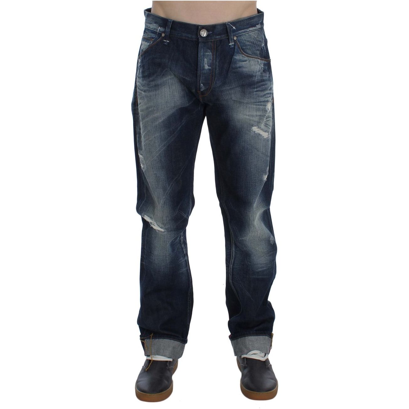 Acht Blue Wash Cotton Denim Regular Fit Jeans SIG30500-1