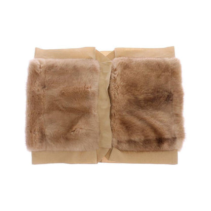 Dolce & Gabbana Beige MINK Fur Scarf Foulard Neck Wrap