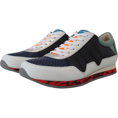 Dolce & Gabbana Multicolor Leather Sport Low Top Sneakers