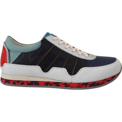 Dolce & Gabbana Multicolor Leather Sport Low Top Sneakers