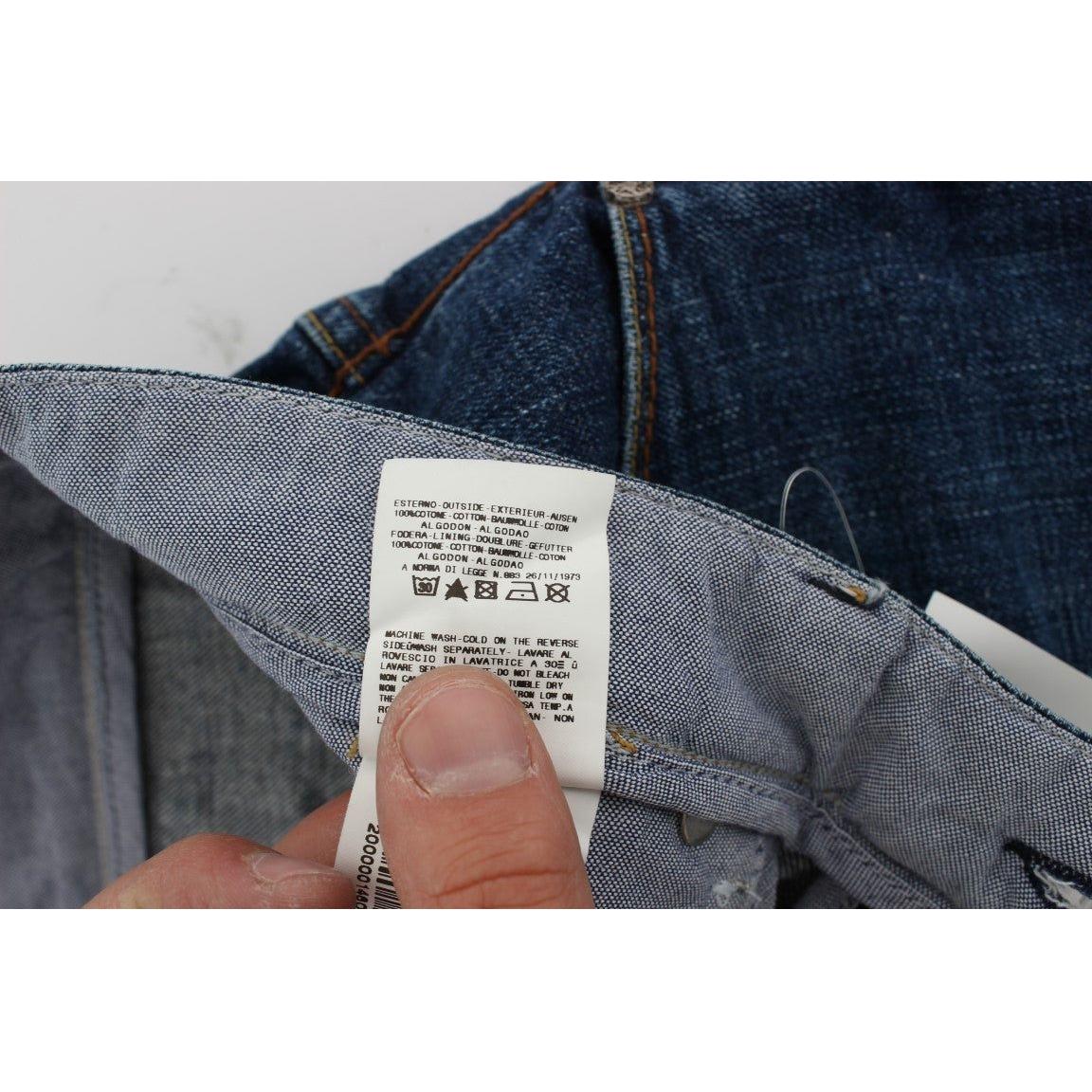 بنطلون جينز أزرق فضفاض أنيق للرجال