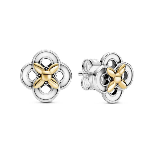 PANDORA JEWELS Mod. TWO-TONE FLOWER 299349C00