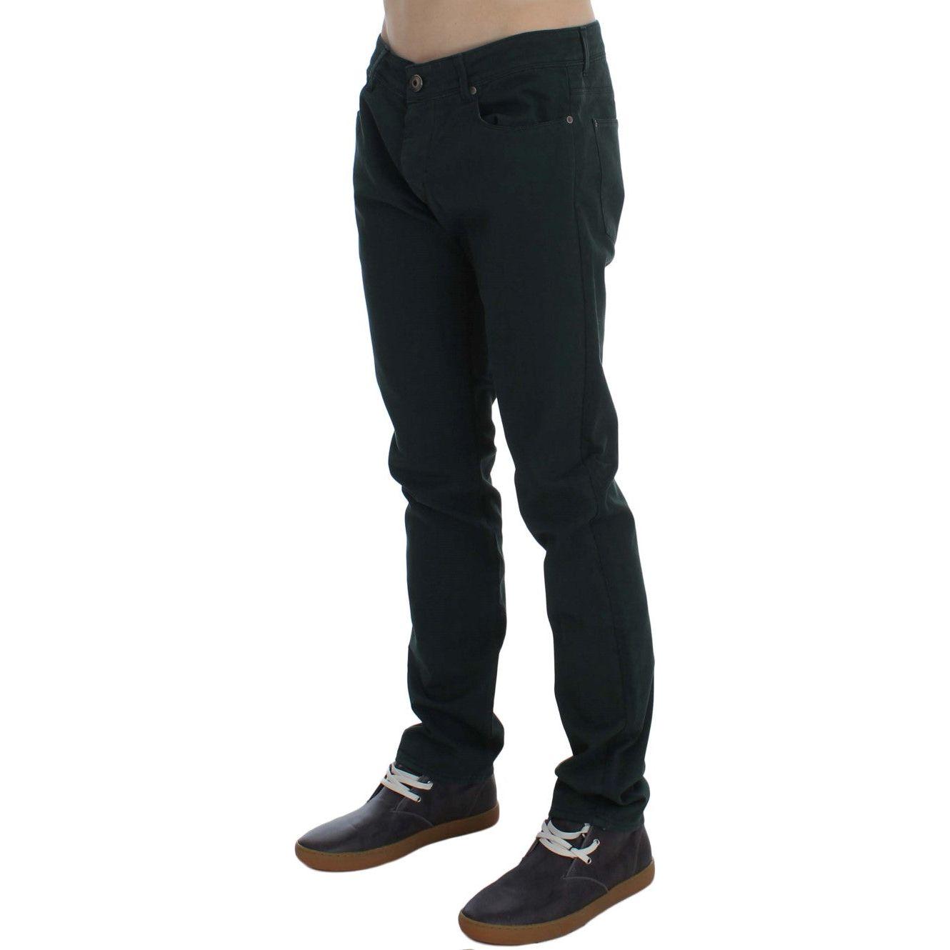 إيرمانو شيرفينو جينز أخضر أنيق بقصة مستقيمة