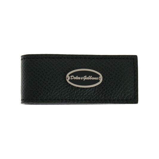 Dolce & Gabbana Green Leather Magnet Money Clip SIG31662