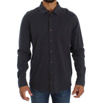 Alpha Massimo Rebecchi Gray Cotton Button Down Casual Shirt SIG31041-58