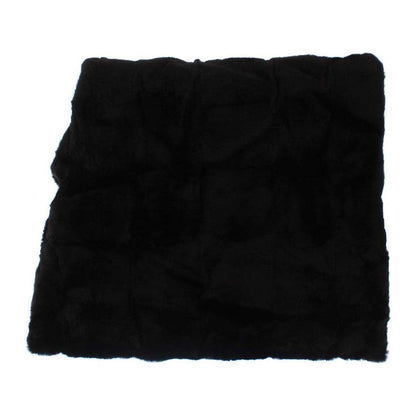 Dolce & Gabbana Black Weasel Fur Crochet Hood Scarf Hat Hood Scarf