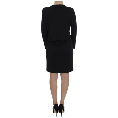BENCIVENGA Black Stretch Sheath Dress & Sweater Set