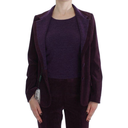 BENCIVENGA Purple Wool Suit T-Shirt Set Suit