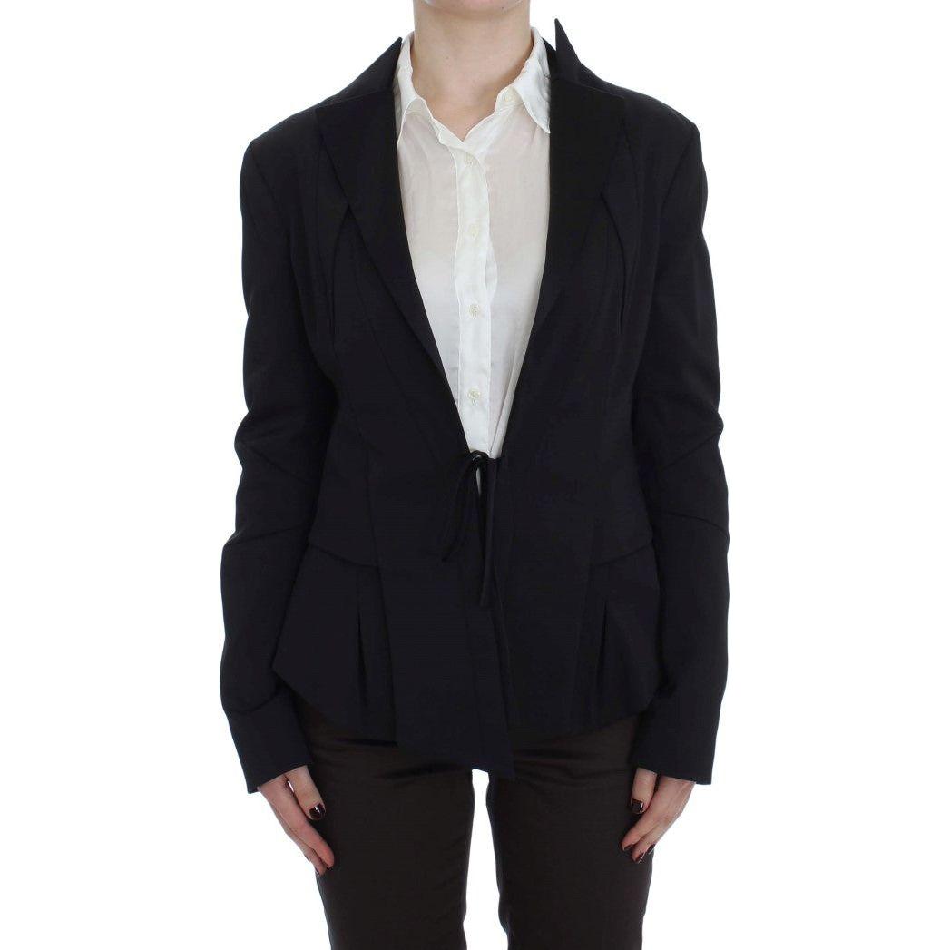 Exte Black Stretch Single Breasted Blazer Jacket Blazer Jacket