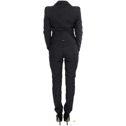 Exte Gray One Button Two Piece Suit Suit