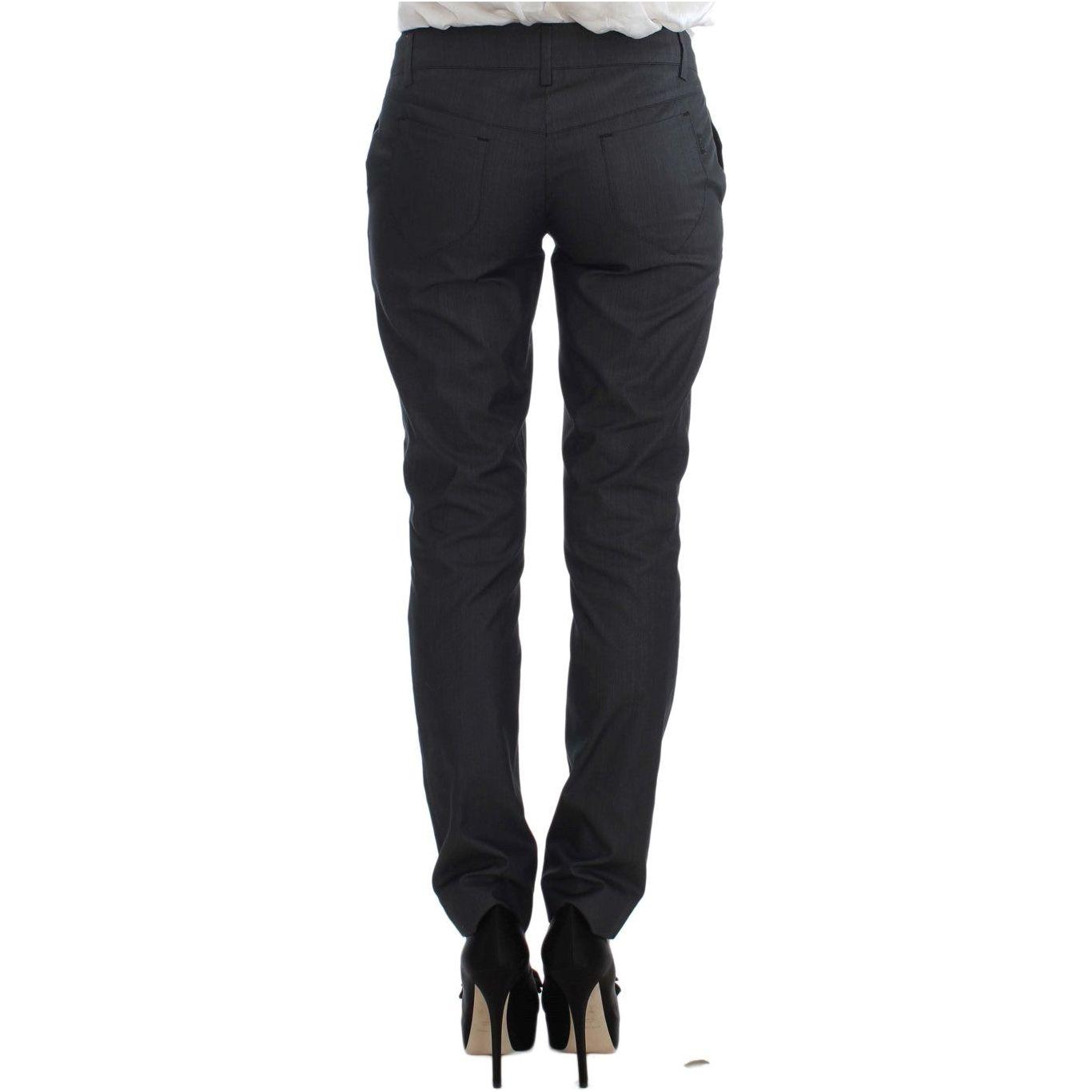 طقم بدلة بنطلون من مزيج القطن الرمادي من Exte Chic