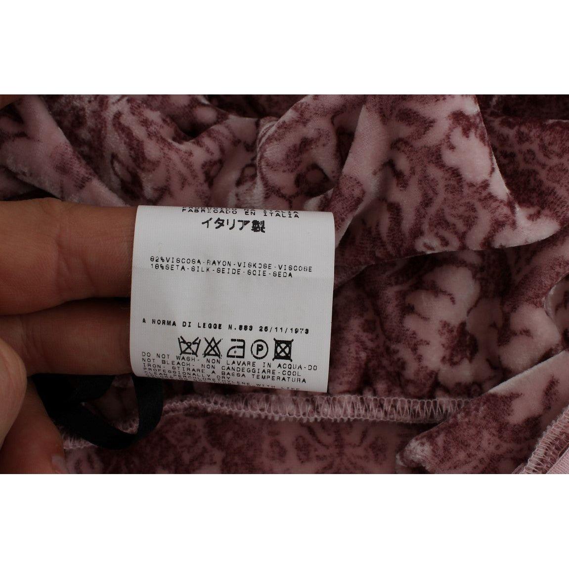 بلوزة Exte المصنوعة من مزيج الحرير بطبعة الأزهار