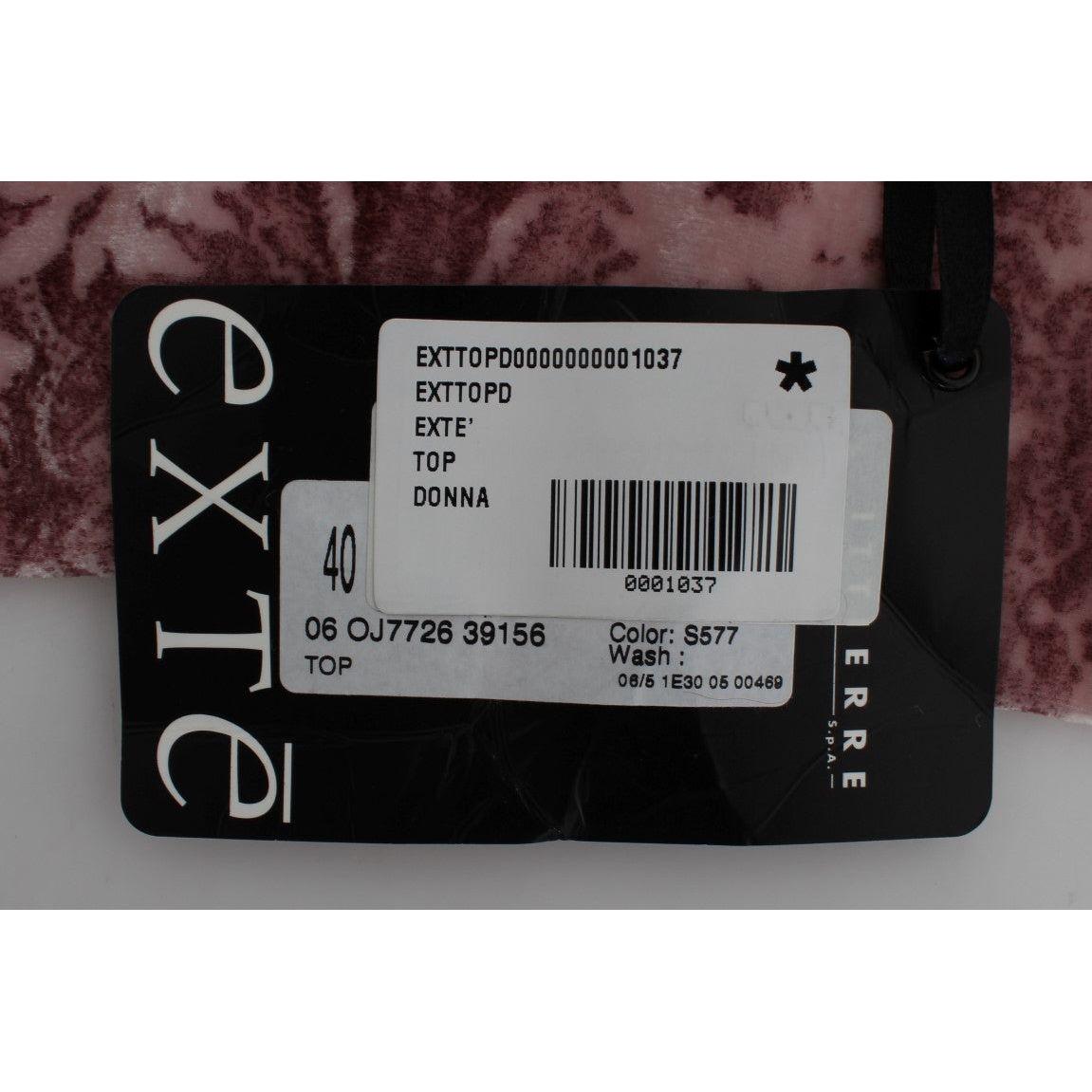 بلوزة Exte المصنوعة من مزيج الحرير بطبعة الأزهار