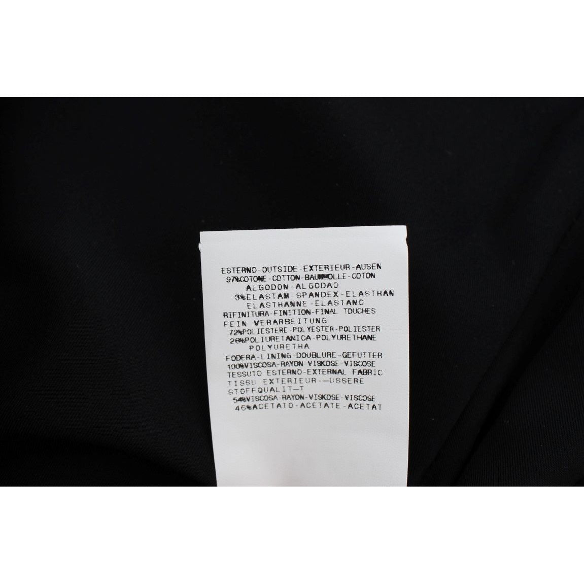 Exte Black Blue Cotton Stretch Straight Skirt SIG30932-1