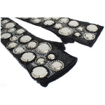 Dolce & Gabbana Black Cashmere Sequined Finger Less Gloves LB67-2
