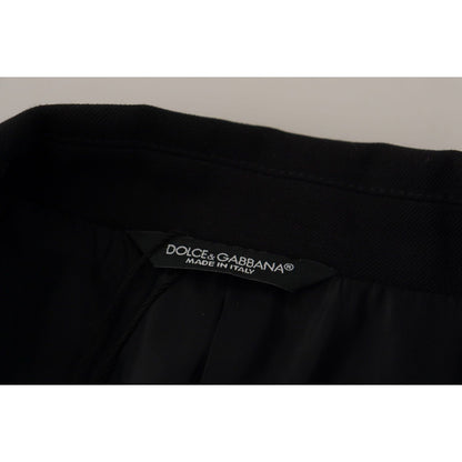 Dolce & Gabbana Black Double Breasted Coat Blazer Jacket