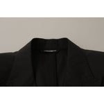 Dolce & Gabbana Black Single Breasted TAORMINA Breasted Blazer JKT3381- 50