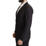 Dolce & Gabbana Black Single Breasted TAORMINA Breasted Blazer JKT3381- 50