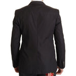 Dolce & Gabbana Black Single Breasted TAORMINA Breasted Blazer JKT3381- 50