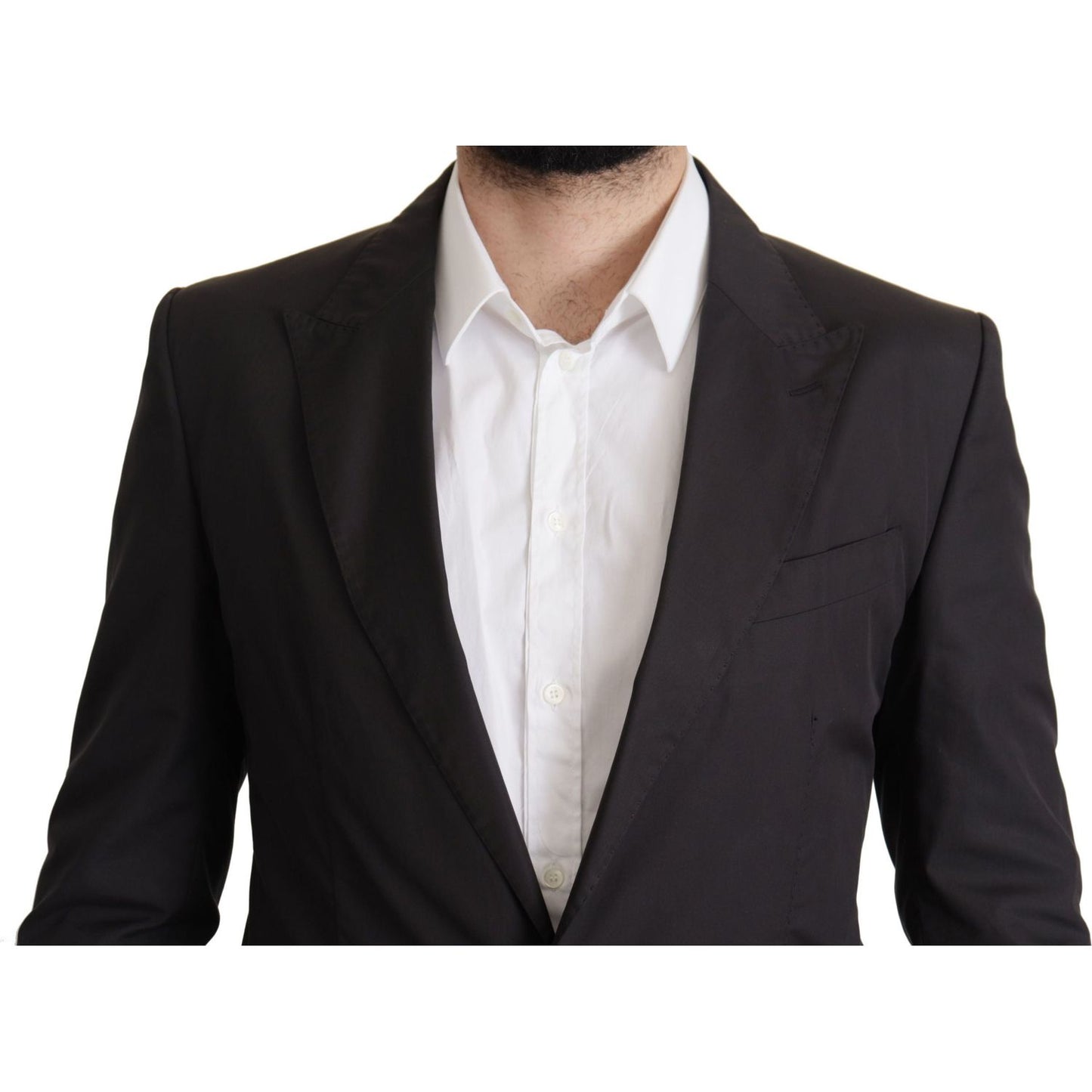 Dolce & Gabbana Black Single Breasted TAORMINA Breasted Blazer JKT3381- 50