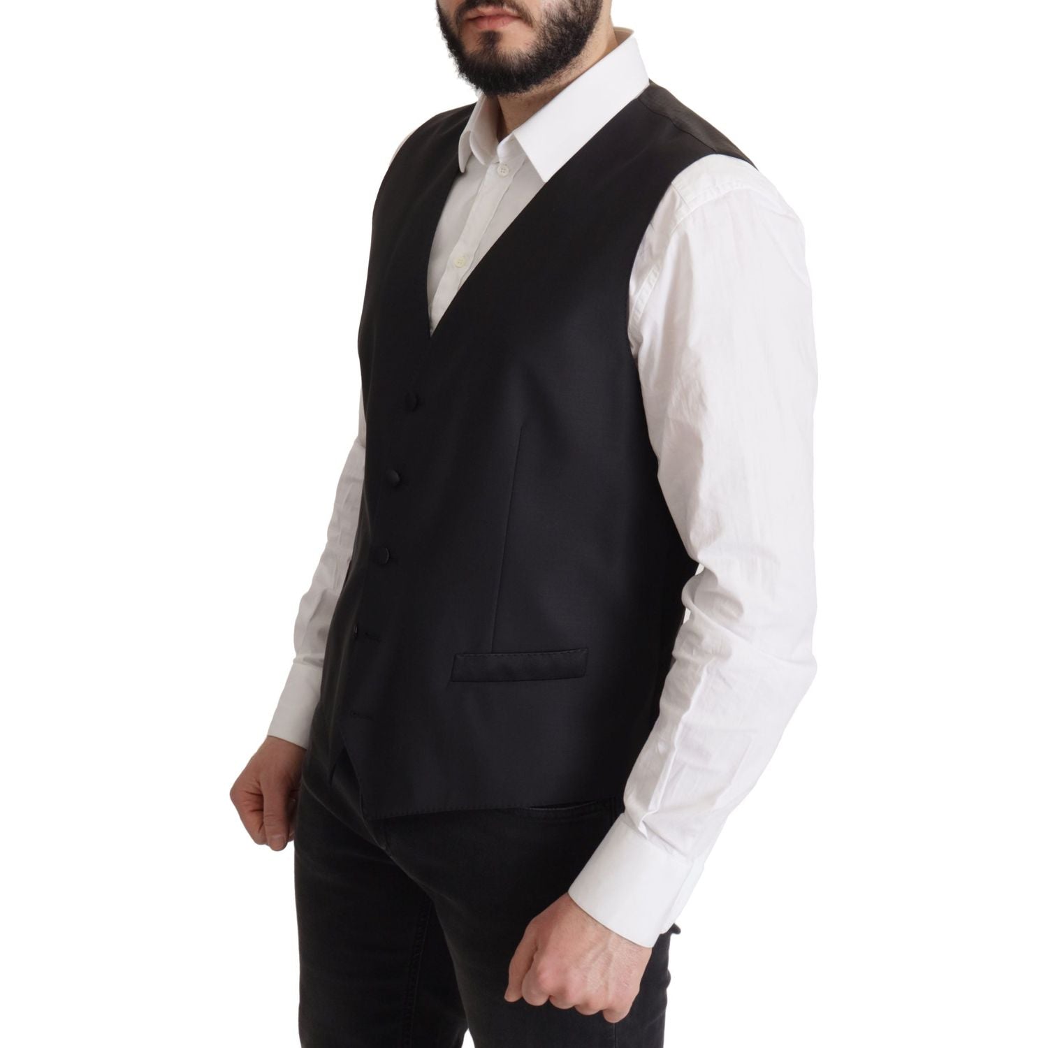 سترة مارتيني أنيقة باللون الأزرق الداكن من دولتشي آند غابانا مكونة من قطعتين