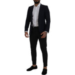 Dolce & Gabbana Blue Wool Single Breasted Coat Blazer JKT3394- 46
