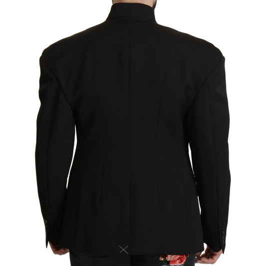 Dolce & Gabbana Black Wool Single Breasted Jacket Blazer JKT3410- 50
