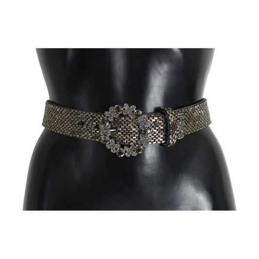Dolce & Gabbana Crystal Buckle Sequined Waist Belt SIG13761-1