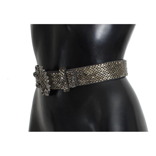 Dolce & Gabbana Crystal Buckle Sequined Waist Belt SIG13761-1