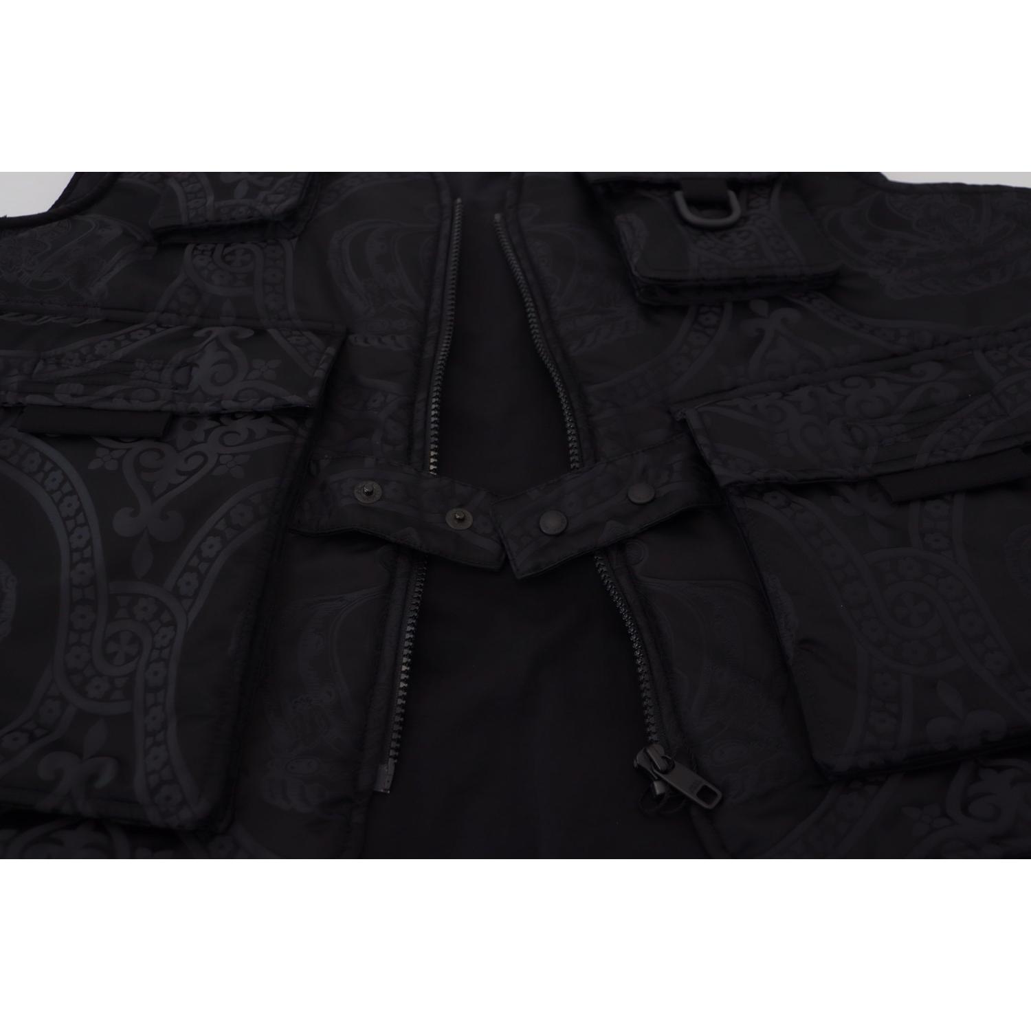 سترة أنيقة بدون أكمام من دولتشي آند غابانا باللون الأسود