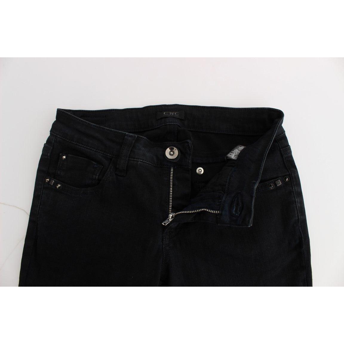 Costume National Black Cotton Slim Fit Denim Jeans