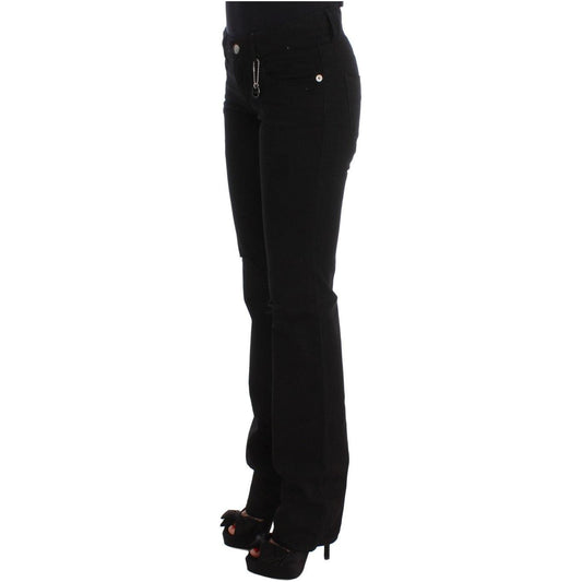 Costume National Black Cotton Slim Fit Bootcut Jeans SIG30120-4