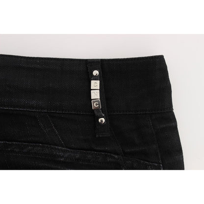 Costume National Black Cotton Slouchy Slims Fit Jeans