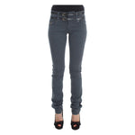 John Galliano Blue Cotton Blend Slim Fit High Waist Jeans SIG30180-2