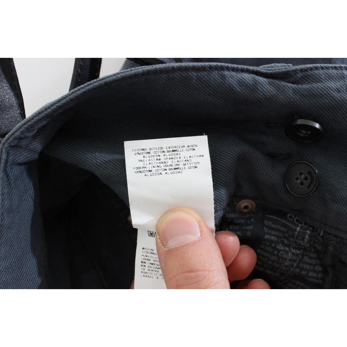 John Galliano Blue Cotton Blend Slim Fit High Waist Jeans SIG30180-2
