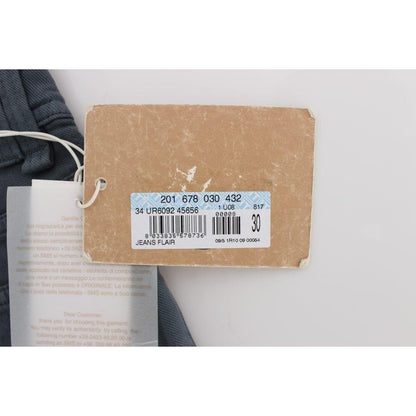 John Galliano Blue Cotton Blend Slim Fit Bootcut Jeans