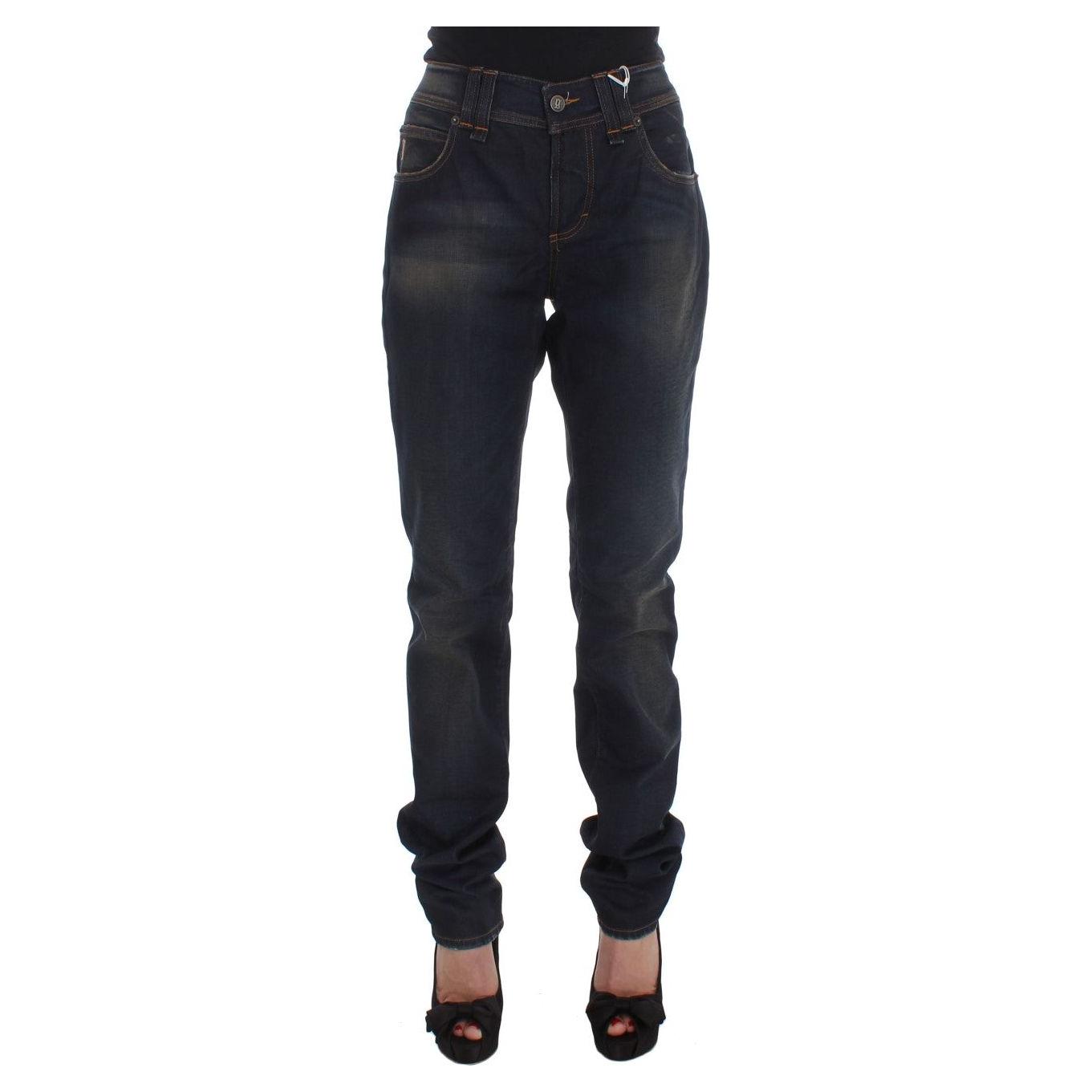 John Galliano Blue Wash Cotton Blend Boyfriend Fit Jeans SIG30207-1